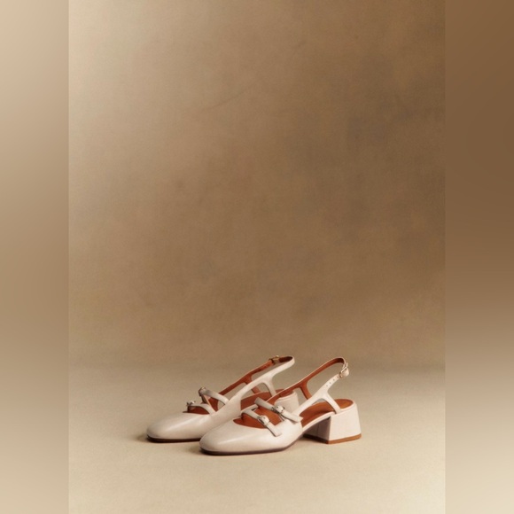 BNWT Sézane Paula Babies in White Lacquer - Picture 1 of 6